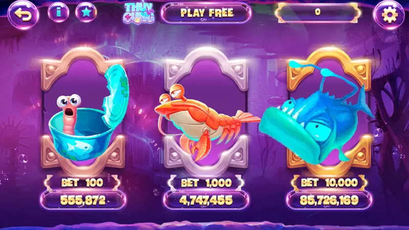 Bắn cá Thủy cung nhiều phòng chơi, đa dạng